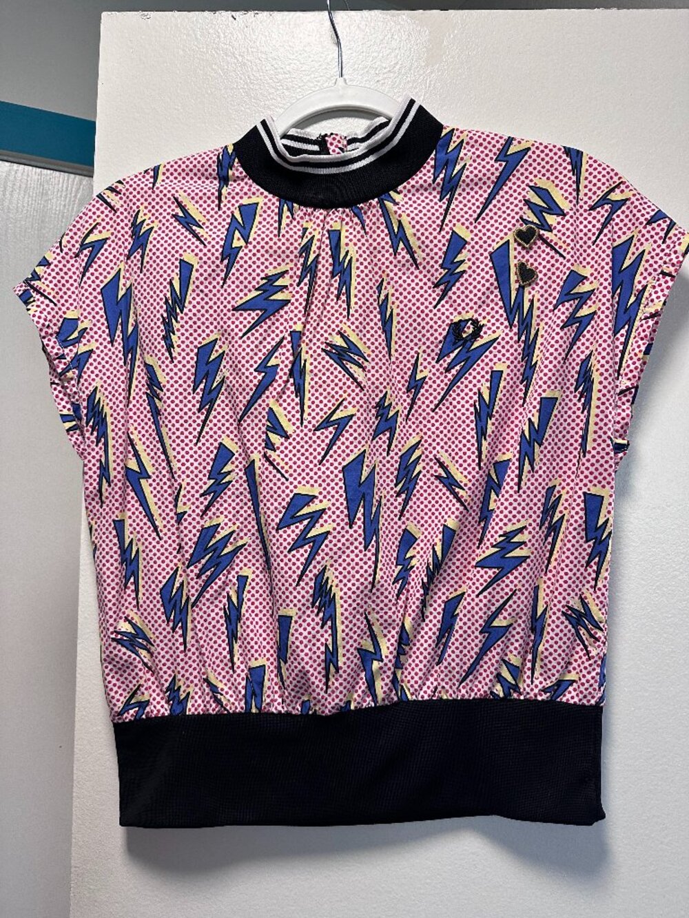 Fred Perry x Amy Winehouse Lightning Print Top - Size 8(US) - Perfect Condition